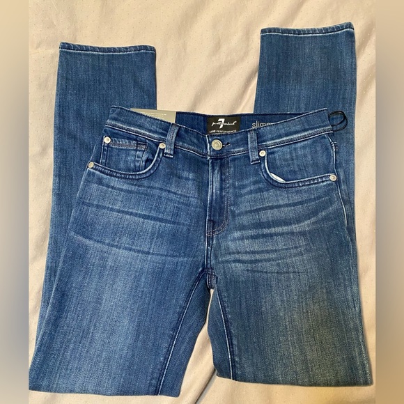 NWT - 7 For All Mankind Boys Slimmy straight leg jeans - Size 10 - Picture 2 of 7